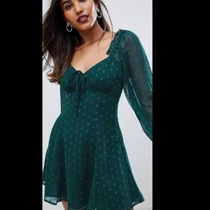 Sweetheart babydoll mini swing dress